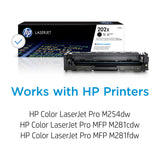 HP 202X Black High-yield Toner Cartridge ,Works with HP Color LaserJet Pro M254, HP Color LaserJet Pro MFP M281 Series CF500X HP