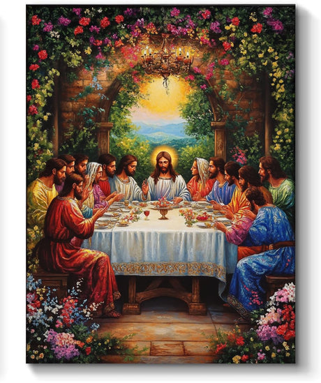 Jesus Last Supper Paint by Numbers Kit for Adults, 16"x20" Canvas Painting Kit for Beginners, Modern Aesthetic DIY Paint by Number on Canvas for Home Wall Decor 109 Generic