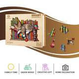 Jigfoxy Wooden Puzzles for Adults, Cat Wood Puzzles Adult, Unique Animal Shape Wooden Jigsaw Puzzles, Birthday Gifts for Puzzles Lovers Family Friend (S-8.5 * 6.9in-100pcs) Jigfoxy