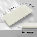 UMIACOUSTICS 4 PCS Acoustic Wall Panels, 2“ Thick 23.6" x 11.8" Fiberglass Recording Studio Acoustical Treatments Panels, Self-adhesive Sound Absorbing Panels for Studios, Office, Home Theater. Beige UMIACOUSTICS