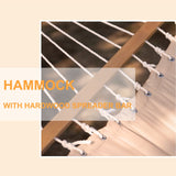 Lazy Daze Hammocks 12FT Quilted Fabric Double Hammock with Pillow, 2 Person Hammock with Spreader Bar for Outdoor Outside Patio Garden Yard Pool Beach (Linen) Lazy Daze Hammocks