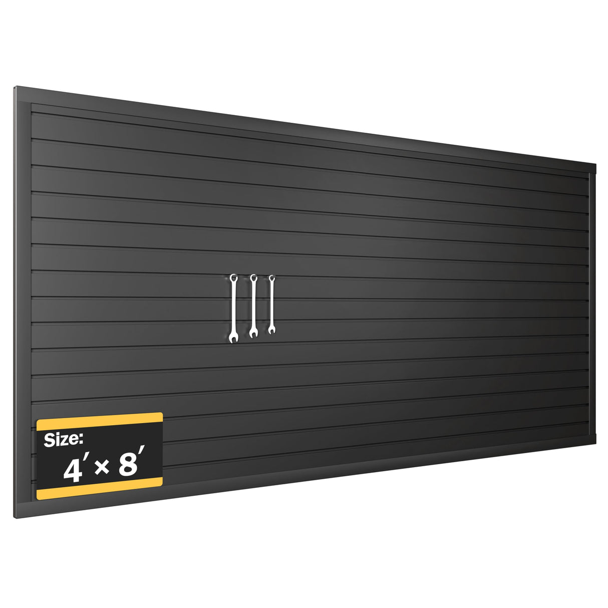 RORA Slat Wall Paneling Garage Slat Wall Storage Systems 4x8 ft Slatwall Black Heavy Duty Satwall for Tool Organization ,Pvc SlatWall Panels,Fits for Storage and Display RORA