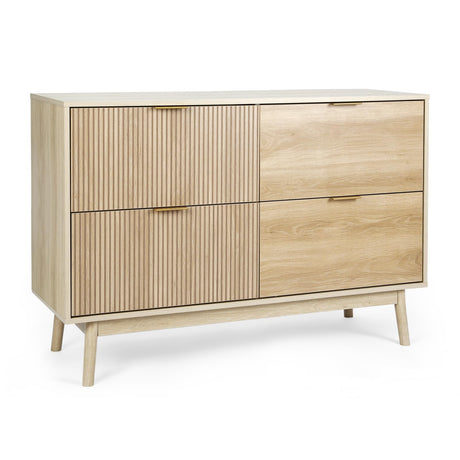 VOWNER 4 Drawer Dresser, Modern Closet Dressers with Wide Drawers, Farmhouse Wood Storage Chest of Drawers for Bedroom, Living Room VOWNER