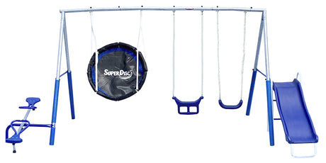 XDP Recreation Free N' Swing Swing Set, Gray, 91"D x 168"W x 74"H XDP RECREATION