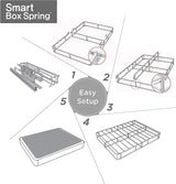ZINUS 9 Inch Metal Smart Box Spring, Mattress Foundation, Strong Metal Frame, Easy Assembly, Queen Zinus