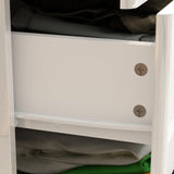 Homsee Tall 5 Drawer Dresser with LED Light, Modern Storage Dresser Chest of Drawers with High Gloss Surface for Bedroom, White (31.5”W x 15.7”D x 42.6”H) Homsee