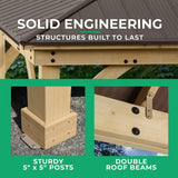 Yardistry 10' x 10' Meridian Gazebo Brown Yardistry