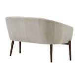 Christopher Knight Home Irelia Corduroy Recessed Arm Loveseat, Comfy Upholstery 2 Seater Sofa, Wooden Frame Living Room Chair, Mid-Century Modern Soft Seating Lounge Sofa, Beige + Walnut Christopher Knight Home