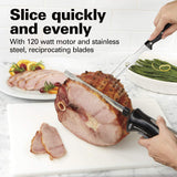 Hamilton Beach Set Electric Carving Knife for Meats, Poultry, Bread, Crafting Foam and More, Storage Case and Serving Fork Included, Black (74277) Hamilton Beach