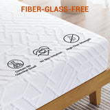 Wellos Twin Mattress, 8 Inch Memory Foam Mattress in a Box, with Removable and Washable Cover, Multi-Layer System for Pressure Relief, Cooling Gel for Deeper Sleep, Made in USA, White Wellos