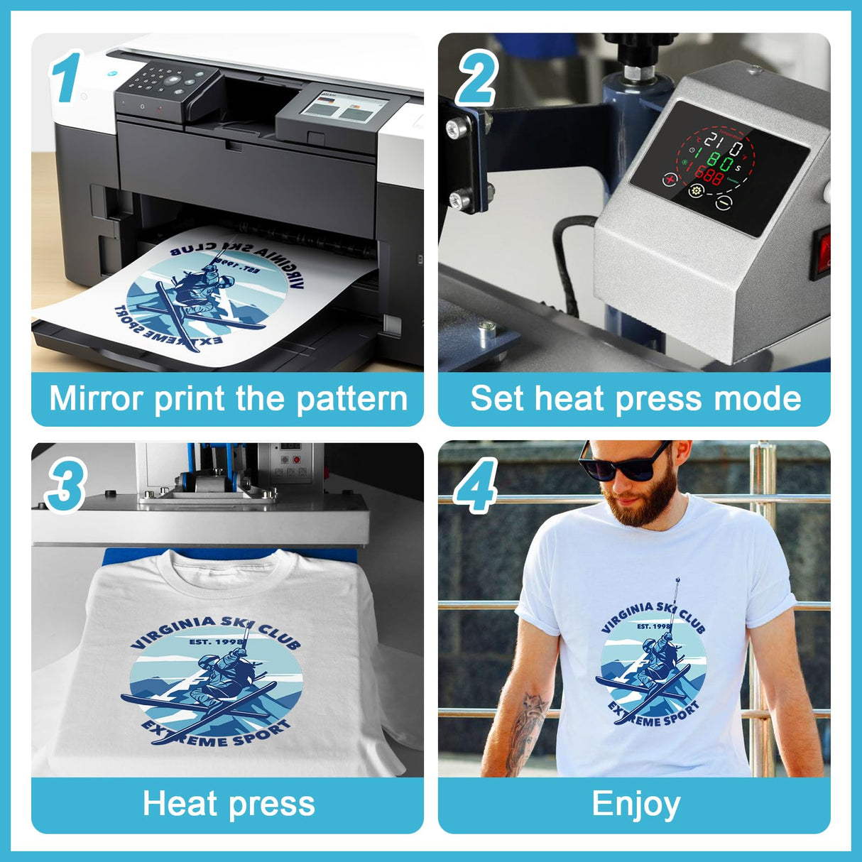 Lzerking Sublimation Paper 8.5x11 Inch 125gsm 400 Sheets, Heat Transfer Paper for Inkjet Printers - Ideal for Various Coatings, DIY Projects, T-Shirts, Phone Cases, Mugs Lzerking