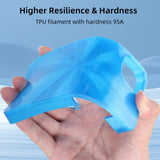 3DHojor TPU Filament 1.75mm TUP95A 3D Printer Filament Flexible Soft 3D Filament 1KG (2.2lbs) fit Most FDM 3D Printers Dimensional Accuracy +/- 0.03 mm-Transparent Blue 3DHoJor