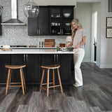 Maven Lane Kitchen Stool, Modern Farmhouse Wood Counter Barstool, Kitchen Island Counter Stool, Counter Height Stools for Kitchen, Wide Seat Backless Bar Stools, Luna 26", Rustic Natural, Set of 3 Maven Lane