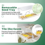 SUNALLY Window Bird Feeder for Outdoors, Clear Bird Feeders Window Mounted with Strong Suction Cups, Transparent Bird House Outside Wild Bird Watching for Garden, Yard, Elderly Kids Viewing SUNALLY