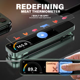 AWLKIM 0.5s Instant Read Smart Meat Thermometer Digital, 3.8″ HD Touchscreen with Temp-OS, Professional Kitchen Food Thermometer for Cooking, Grill, BBQ | ±0.5°F, −58–572°F, IP68, USB-C Rechargeable AWLKIM