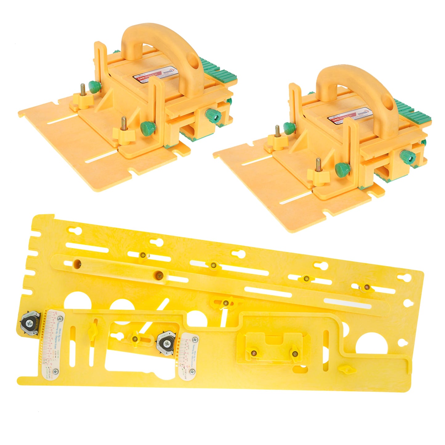 Microjig Grr-ripper Advanced (2-Pack) with MicroDial Tapering Jig | For Table Saws, Router Tables, Jointers, and Band Saws | For DeWalt/Makita/Bosch/Skil/Jet/Powermatic/SawStop and More - WoodArtSupply