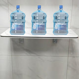 SKVSKV Fold Down Table, Floating Wall Desk for Small Spaces, Wall Mounted Folding Table,Functional Hanging Desk for Laundry Room Home Office Study Work Bench, Kitchen Dining (White 31.5"×15.7") SKVSKV