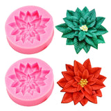 2PCS Christmas Holly Leaf Silicone Molds, Christmas Chocolate Fondant Mold for Baking, Plant Leave Resin Candle Soap Mold, Cake Decorating Dessert Mold, DIY Resin Casting Clay Craft Accessories Wehous