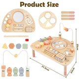 Activity Table for 1 Year Old, Montessori Toys for 1 2 Year Old Girls Boy Gifts, 8 in 1 Wooden Sensory Play Table for Toddler 1-3, Learning Toys for Baby 12-18 Months 1st Christmas Birthday Gifts Vanplay