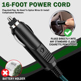 moveland RGB LED Christmas Car Wreath - 16 Colors Changeable Car Artificial Wreath with Remote Control - 12V Plug-in Wreath Lighting with Red Bow - Christmas Car Decoration moveland