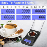 Milligram Scale 50g/0.001g High Precision Mg Scale, Portable Jewelry Scale .001 Gram Accuracy, Powder Scale, Digital Miligram Scale for Powder Medicine with Tray/Tweezers/Calibration Weight Weigh Gram
