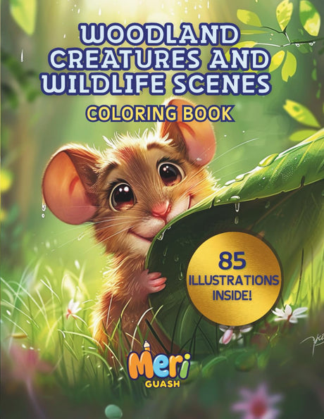 WOODLAND CREATURES AND WILDLIFE SCENES: Coloring Book for Children & Nature Lovers with Forests, Deers, Foxes, Rabbits, Rivers, Birds, and Much More ... Development (Creative Coloring Adventures) Majosta