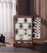 Homde Watch Box Wooden Display: Large Wood Storage for Men's Nightstand - Timeless Home Organizer (L Size) Homde