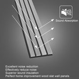 NeatiEase Wood Wall Panels, 9 Feet Acoustic Slat Wall Panels for Interior Wall Decor and Noise Reduction, Decorative Slat Wall Paneling, Gray Oak, 6-Piece NeatiEase