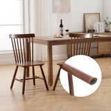 LZAREAL Farmhouse Dining Chairs Set of 2 Wooden Kitchen Chairs Mid Century Modern Spindle Chair French Country Windsor Dining Chairs for Dinning Room Kitchen Restaurant Bar Canteen Library, Walnut LZAREAL
