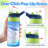 Guiqulai 12 oz Kids Sublimation Tumbler, 2 Pack Sublimation Sippy Cup Blank Stainless Steel Sublimation Blank Water Bottles, Double Wall Insulated Kids Tumbler for Travel,DIY Gift Guiqulai