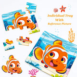 Puzzles for Toddlers 2-4, 9 Piece Animal Wooden Jigsaw Puzzles for Kids Ages 4-6 Year Old, Children Learning Educational Puzzles Toys for Boys and Girls (8 Packs) VOMYOZB