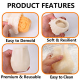 ZQYSING Halloween Candle Molds, New Cute Ghost Pumpkin Silicone Molds for Halloween Epoxy Resin Casting Aromatherapy Candle Soap Making Home Art Crafts Decor ZQYSING