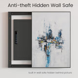 Grimtron Quick Access Wall Safe with Removable Pegboard & Shelfs, Flat Hidden Wall Safes Between The Studs 16" Centers, Black Wall Mount Safe for Valuables Grimtron