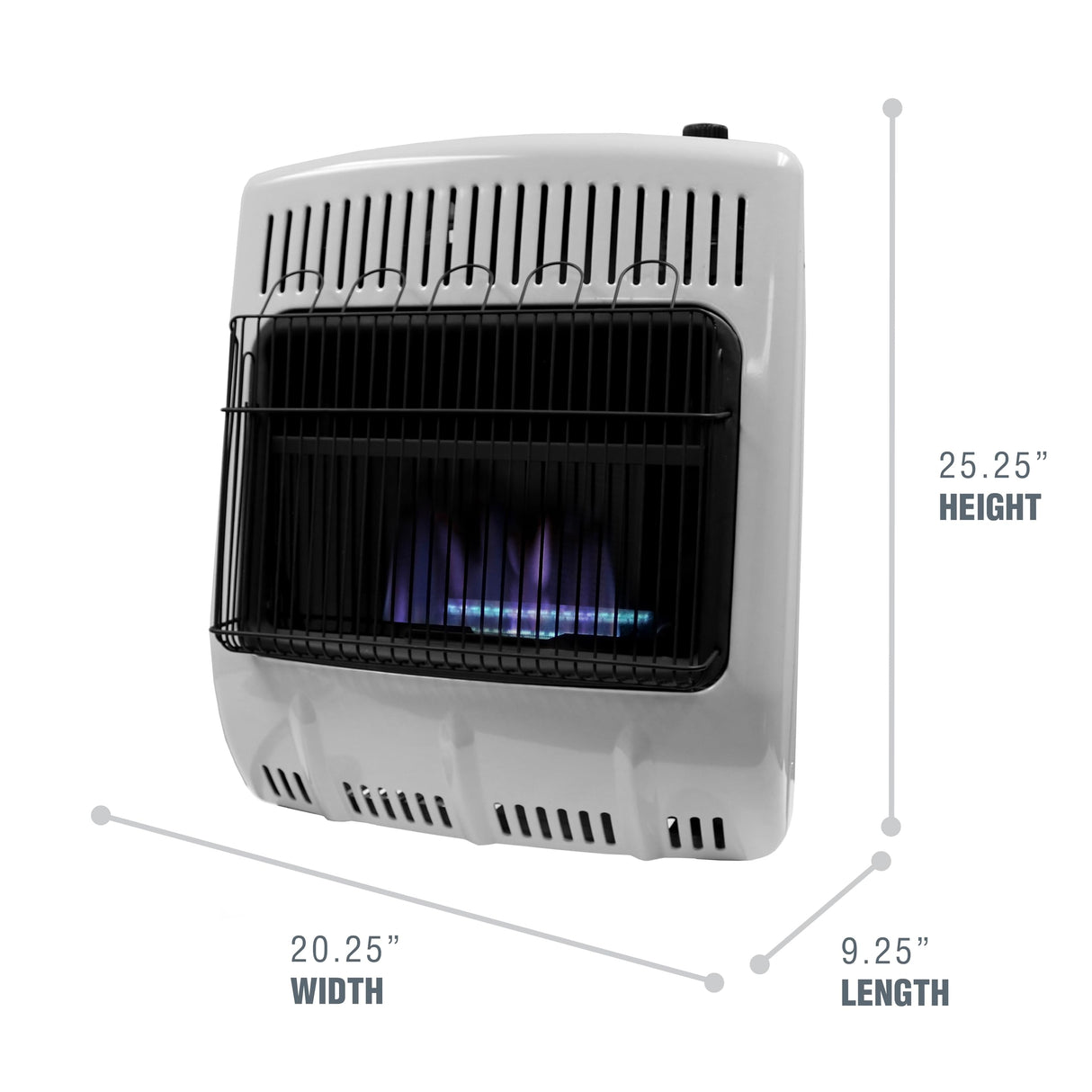 Mr. Heater MHVFBF20LPT 20,000 BTU Blue Flame Vent Free Propane Heater For Cold Rooms, Additions, Sun Rooms Cabins & Garage - White Mr. Heater