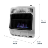 Mr. Heater MHVFBF20LPT 20,000 BTU Blue Flame Vent Free Propane Heater For Cold Rooms, Additions, Sun Rooms Cabins & Garage - White Mr. Heater