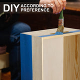 Menkxi Large Wooden Box with Hand Holes, 15 x 12 x 7 Inches Pine Wood Box Unfinished Wooden Box for DIY Craft Arts Hobbies and Home Storage(15 x 12 x 7 Inch) Menkxi