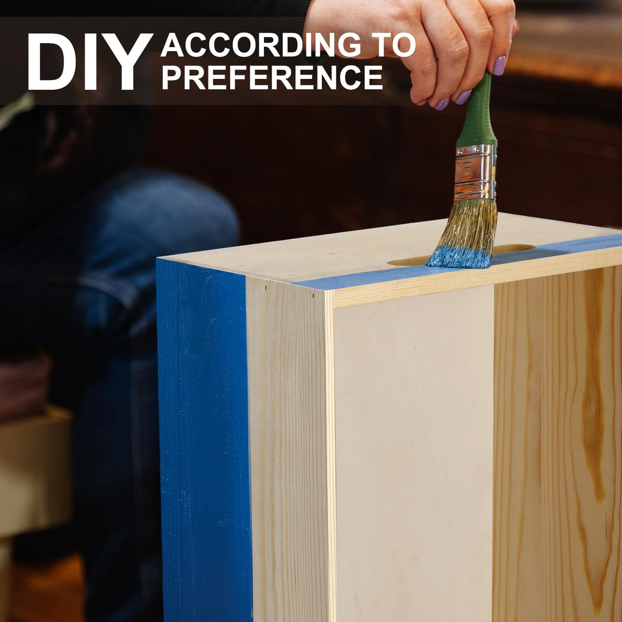 Spiareal Wooden Storage Box 15 x 12 x 7 Inches Pine Wood Decorative Crate Box with Hand Holes and Lid Plain Unpainted Wooden Storage Bins for Home Decor Wine Tool Kitchen Arts Crafts Spiareal