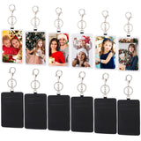 Eersida 12 Pcs Sublimation Work Card Holder Rectangle Portable Transportation Card Holder Leather Sublimation Badge Holders Printable Blank Card Carrier Case for Men Women Business Passport ID Card Eersida