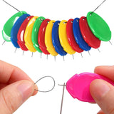 Needle Threaders, TOOVREN Needle Threader Tool, Needle Threaders for Hand Sewing with Clear Box, Simple Needle Threader Great for Needle Work, Sewing Machine, Embroidery, Cross-Stitch, 5 Colors Random TOOVREN