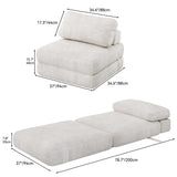 YITAHOME Folding Sofa Bed,New Upgrade Resilient Pocket Spring Cushion-Fold Out Chair Bed, Convertible Lazy Sleeper Chair with Back Support,Comfy Floor Sofa Lounge for Living Room, Bedroom, Beige YITAHOME