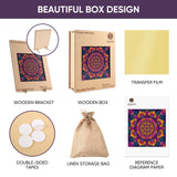 Purple Mandala Wooden Puzzles, 500 Pieces Jigsaw Puzzles 15.9'' x15.9'', Unique Design Liberty Wooden Puzzles for Adults and Kids, Family Game Gift Royal Size delobil