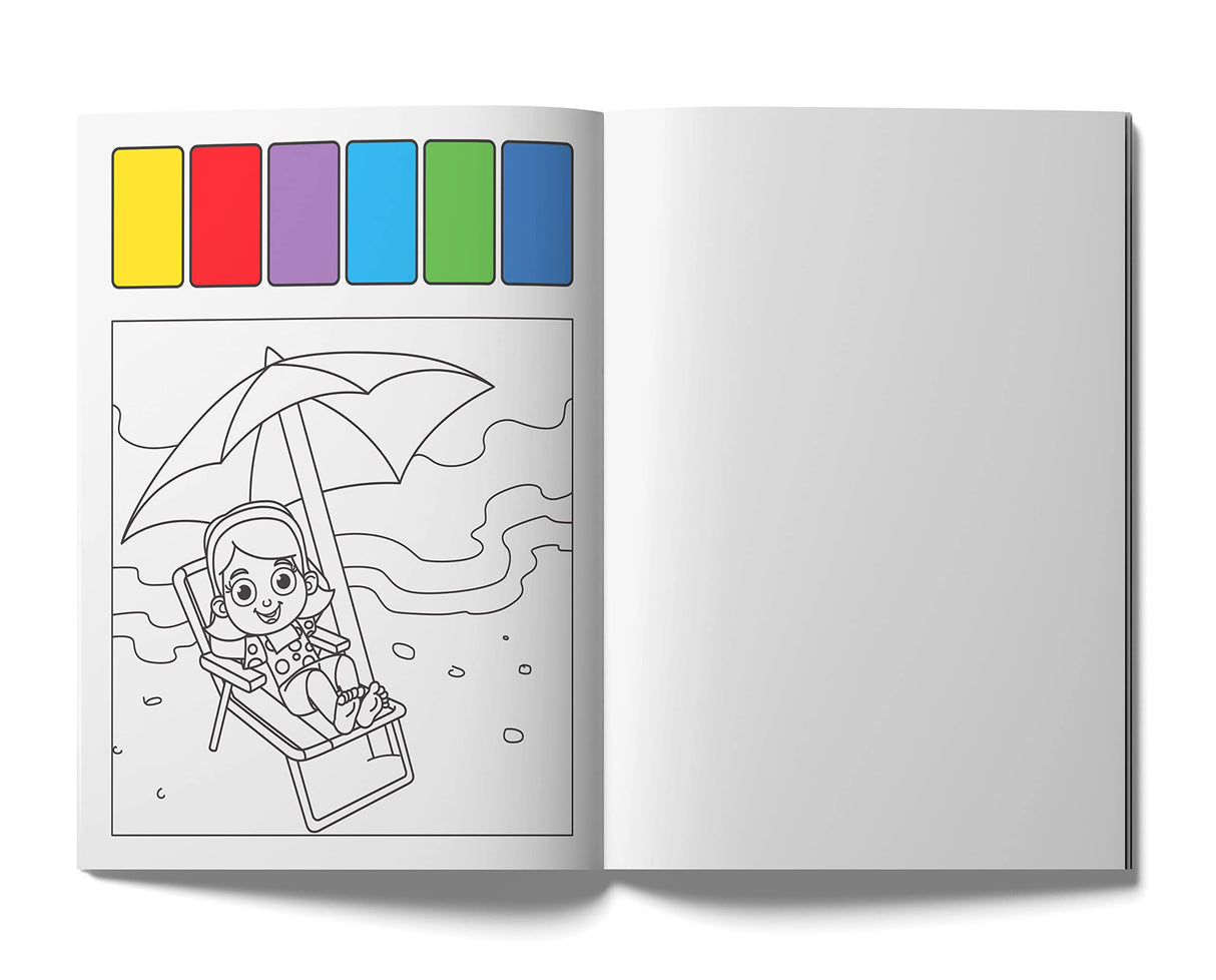Beach fun: Pick and Paint Coloring Activity Book WoodArtSupply