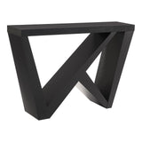 HOMES: Inside + Out Naomi Modern Decorative Accent Console Table with W-Shaped Legs, Wood Entryway Furniture for Living Room, Hallway, Entrance, Small Spaces, Black HOMES: INSIDE + OUT