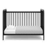 Storkcraft Pasadena 3-in-1 Convertible Crib (Black) – GREENGUARD Gold Certified, Converts to Daybed and Toddler Bed, Fits Standard Full-Size Crib Mattress, Adjustable Mattress Height Storkcraft