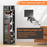 SUNCROWN 4-8 Rifle Gun Safe, Long Gun Safes for Rifles and Shotguns, Quick Access Rifle Safe with Numeric Keypad for Home Use, Metal Long Gun Safe Cabinet with 3 Adjustable Removable Brackets, Black SUNCROWN