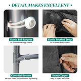 GARTOO 8' x 14' Outdoor Storage Shelter Shed- Heavy Duty Storage Tent with Roll-up Ventilated Windows, Portable Garage Zipper Storage shed for Bike, ATV, Motorcycle Shelter, Gray GARTOO