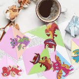 5D Diamond Painting Corner Bookmark Dinosaur Pattern DIY Book Marks Triangle Book Lovers Festival Gifts Presents for Women Girls Boys Art Craft Reading Lovers(8 Pcs) KACASHIP