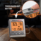 ThermoPro TP16S Digital Meat Thermometer for Cooking and Grilling, BBQ Food Thermometer with Backlight and Kitchen Timer, Grill Temperature Probe Thermometer for Smoker, Barbecue, Oven, Baking,Oil ThermoPro