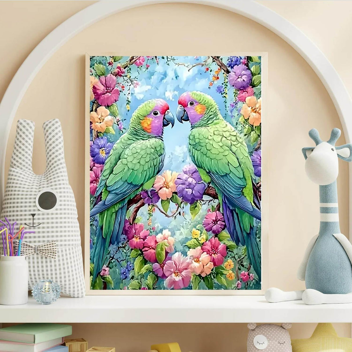 Bird Diamond Art Kits for Adults Beginner, Valentine's Day DIY Modern Diamond Painting Kits 5D Two Birds Diamond Dots Gem Art Crafts with Tools,Round Full Drill Crafts for Home Decor&Gift-12x16in BAWKENTON