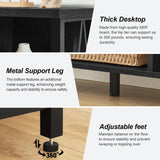 HOMISSUE 6 Cube Storage Organizer Shelf, Rustic Short Wide Bookshelf with Cube Storage, Industrial Low Cube Bookshelf with 3 Tier Shelf, Horizontal Bookcase for Living Room, Office, Black HOMISSUE